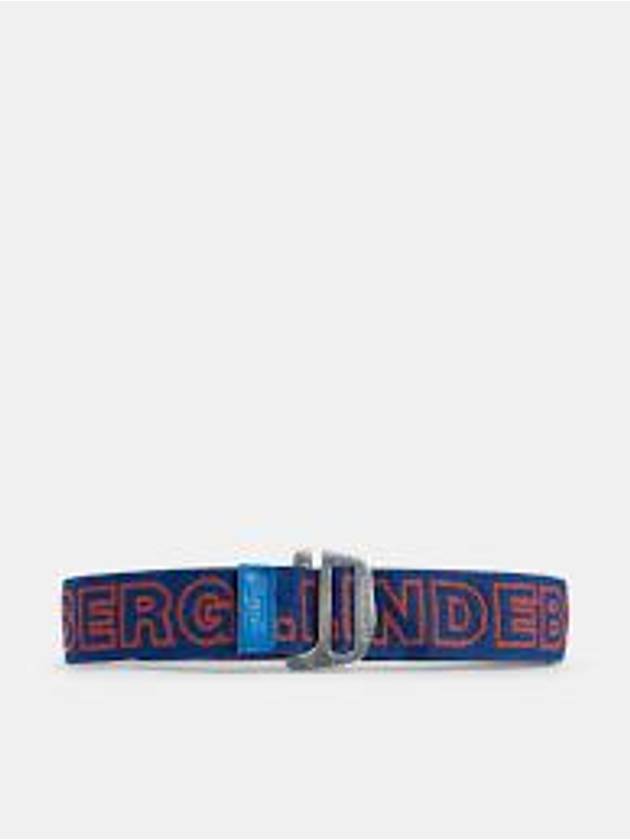 Lennon Webbing Logo Belt Nautical Blue - J.LINDEBERG - BALAAN 2