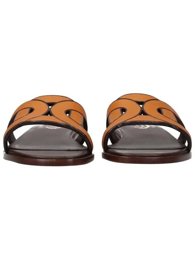 Women's Chain Flat Slippers Orange - TOD'S - BALAAN 5