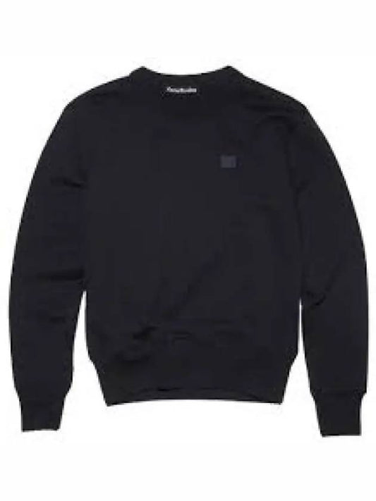 Face Patch Crew Neck Sweatshirt Black - ACNE STUDIOS - BALAAN 2