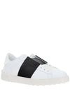 Calfskin Open Low Top Sneakers White Black - VALENTINO - BALAAN 3