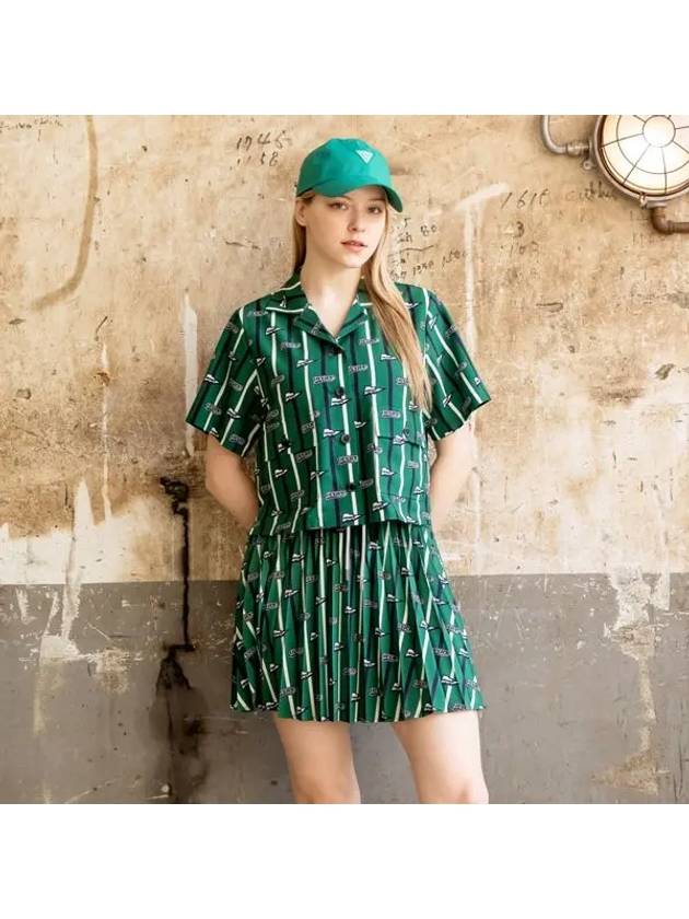 Golf Tennis Flared Pleated Skirt Green - AVAVE - BALAAN 2