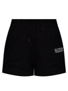 Women's Logo Drawstring Shorts Black - GANNI - BALAAN.