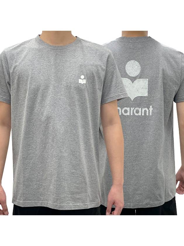 Zafferh Logo Cotton Short Sleeve T-Shirt Grey - ISABEL MARANT - BALAAN 2