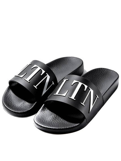 Men's Rubber Slippers Black - VALENTINO - BALAAN 2