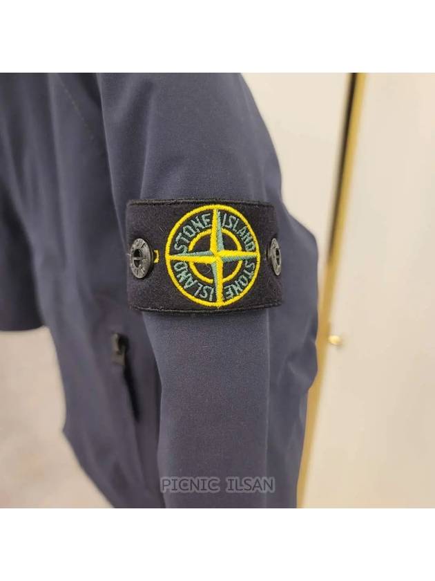 Kids Logo Patch Hooded Padding Navy - STONE ISLAND - BALAAN 4