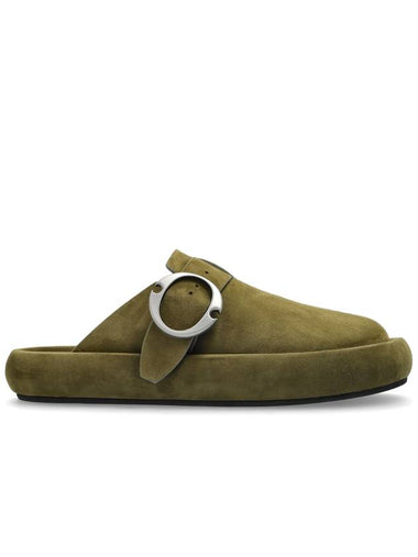 Alexander McQueen Suede Slides Arc, Men's, Green - ALEXANDER MCQUEEN - BALAAN 1