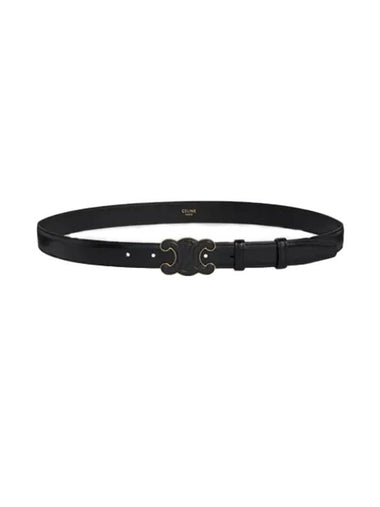 Medium Cuir Triomphe Taullon Leather Belt Black - CELINE - BALAAN 1