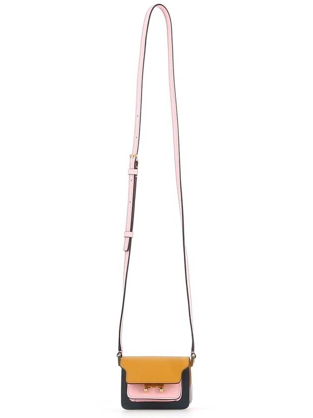 Saffiano Trunk Small Cross Bag Orange Pink - MARNI - BALAAN 2