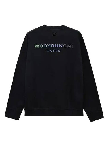 Gradient Embossing Back Logo Sweatshirt Black - WOOYOUNGMI - BALAAN 1