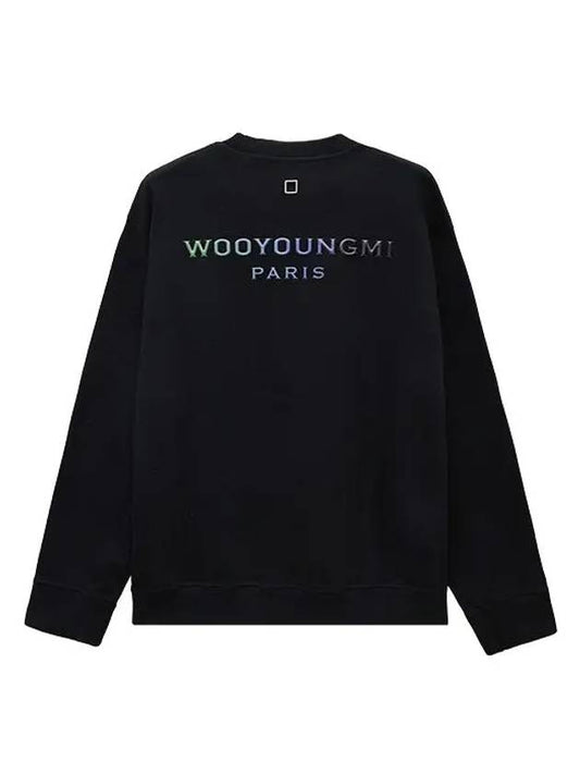 Gradient Embossing Back Logo Sweatshirt Black - WOOYOUNGMI - BALAAN 2