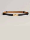 Women's Kelly 18 Leather Belt Black - HERMES - BALAAN 2