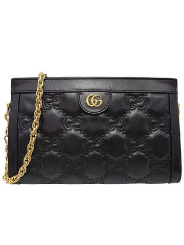 Women s 702200 GG Matelasse Black Leather Small Shoulder Bag - GUCCI - BALAAN 1