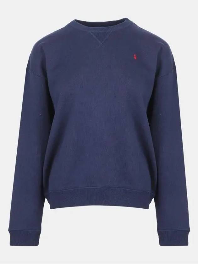 Embroidered Pony Logo Fleece Sweatshirt Navy - POLO RALPH LAUREN - BALAAN 2