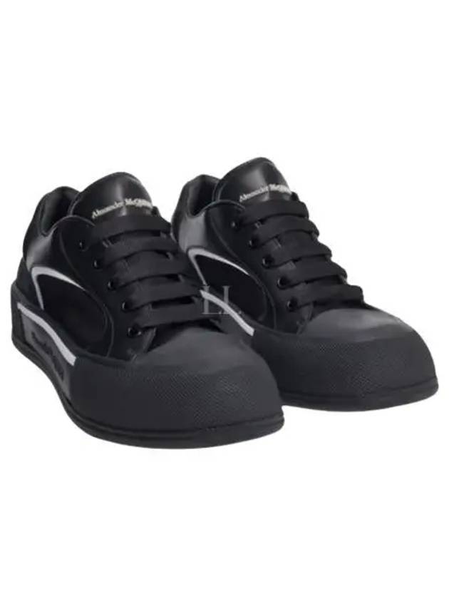 Skate Deck Plimsol Low Top Sneakers Black - ALEXANDER MCQUEEN - BALAAN 2