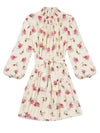 Baby Doll Floral Print Short Dress Ivory - MAJE - BALAAN.