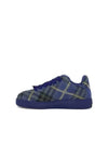 Check Knit Low Top Sneakers Blue - BURBERRY - BALAAN 4