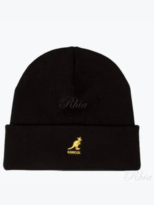 2978BC Black Gold Cuff Pull On Acrylic Beanie - KANGOL - BALAAN 1