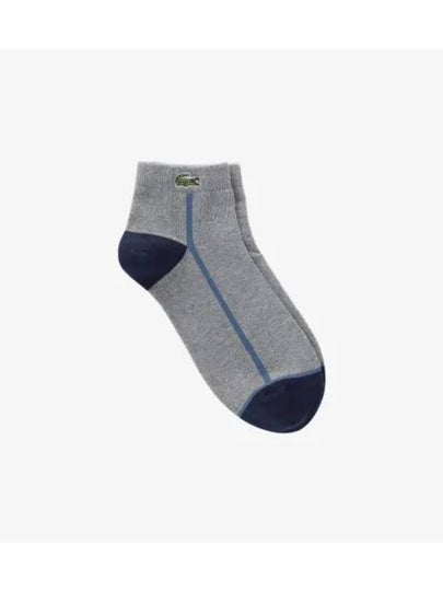 Men s Color Block Ankle Socks Melange Gray - LACOSTE - BALAAN 2