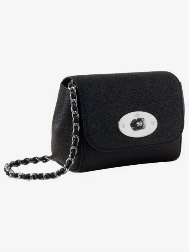 Mini Lily Chain Cross Bag Black Silver - MULBERRY - BALAAN 3