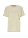 Embroidery Logo Cotton Short Sleeve T-Shirt Beige - JW ANDERSON - BALAAN 2