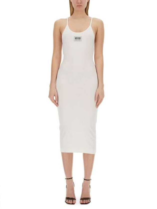 Midi Dress 04173259 0001 WHITE - MOSCHINO - BALAAN 1