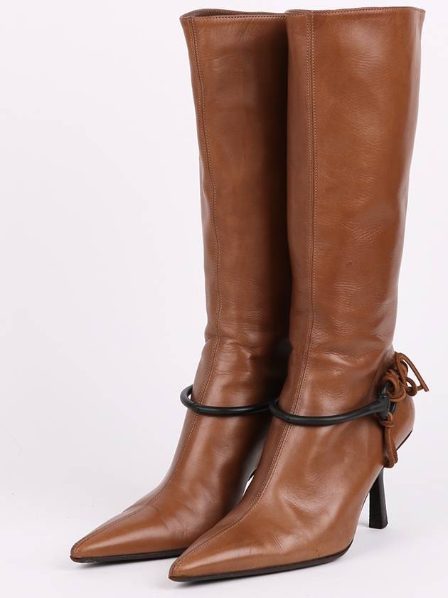 Brown point toe women s long boots - GUCCI - BALAAN 1