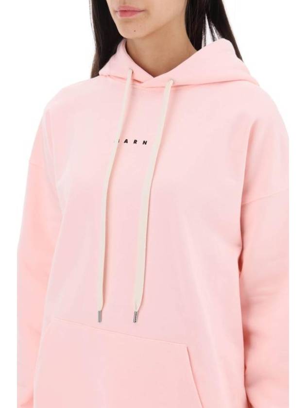 Logo Print Hooded Top Pink - MARNI - BALAAN 5