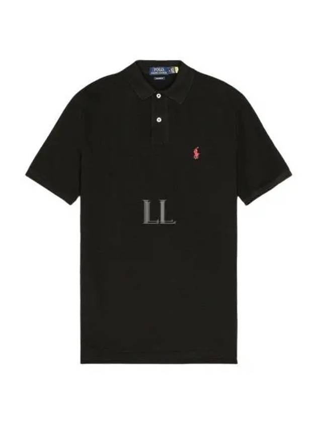 Embroidery Red Pony Short Sleeve Polo Shirt Black - POLO RALPH LAUREN - BALAAN 2