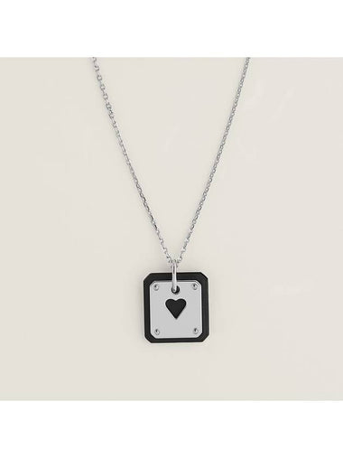 Small Heart Necklace Silver - HERMES - BALAAN 1