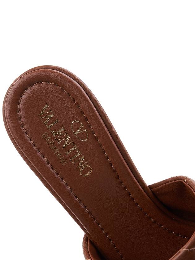 Roman Stud Slipper Heels Brown - VALENTINO - BALAAN 8