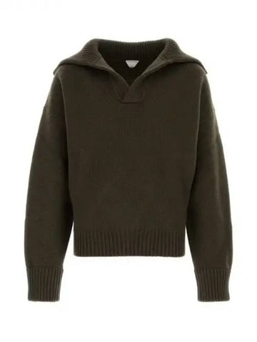 Open collar wool polo knit 270348 - BOTTEGA VENETA - BALAAN 1