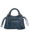 Neo Classic City Mini Leather Tote Bag Petrol Blue - BALENCIAGA - BALAAN 1