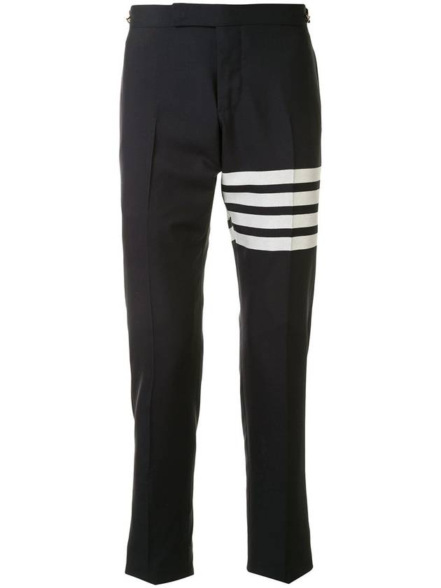 4 Bar Low Rise Slacks Navy - THOM BROWNE - BALAAN 3