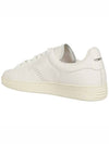 Warwick T Logo Punching Leather Low Top Sneakers White - TOM FORD - BALAAN 4