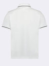 Men's Logo Patch Cotton Short Sleeve Polo Shirt Optical White - MONCLER - BALAAN 3