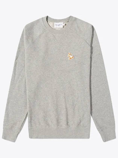 Chillax Fox Patch Classic Sweatshirt Grey Melange - MAISON KITSUNE - BALAAN 2