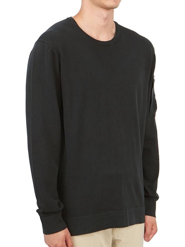 Men's Round Neck Sweatshirt Black - CP COMPANY - BALAAN 4