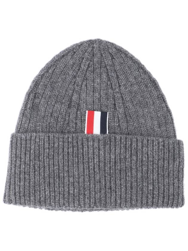 4 Bar Stripe Cashmere Beanie Grey - THOM BROWNE - BALAAN 3