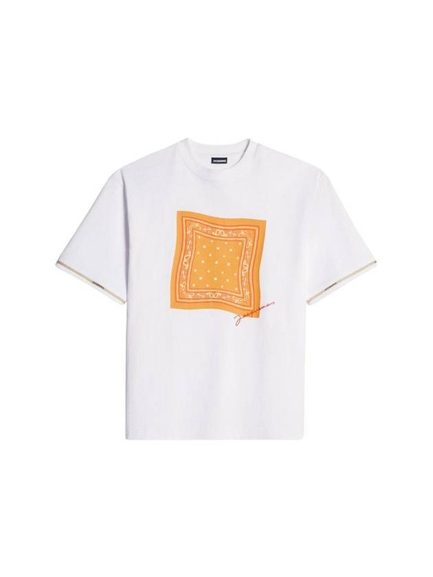 Le TToalha Bandana Logo Print Cotton Short Sleeves T-Shirt White - JACQUEMUS - BALAAN 1