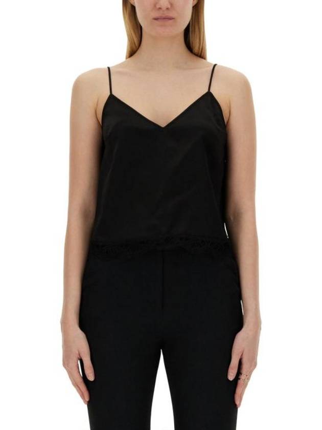 V-Neck Thin Strap Sleeveless Black - ALEXANDER MCQUEEN - BALAAN 2