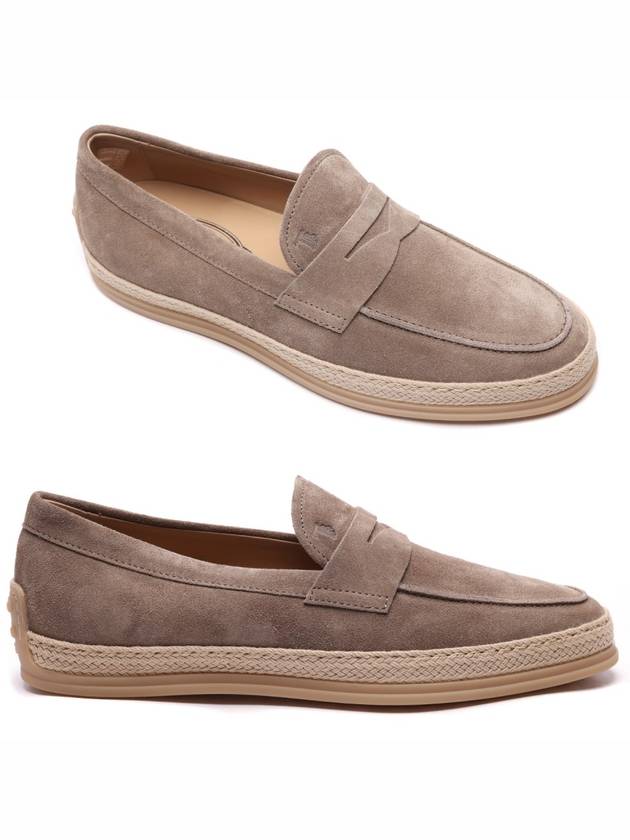 Flat Suede Loafers Beige - TOD'S - BALAAN 3