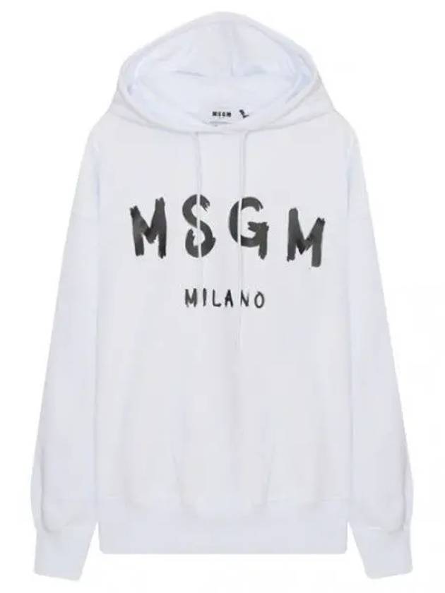 brushed logo hooded sweatshirt - MSGM - BALAAN 1