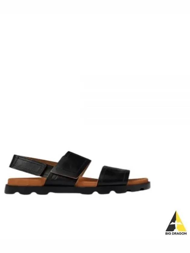 Brutus Leather 2 Strap Sandals Black - CAMPER - BALAAN 2