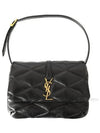 LE 57 Quilted Lambskin Hobo Shoulder Bag Black - SAINT LAURENT - BALAAN 2