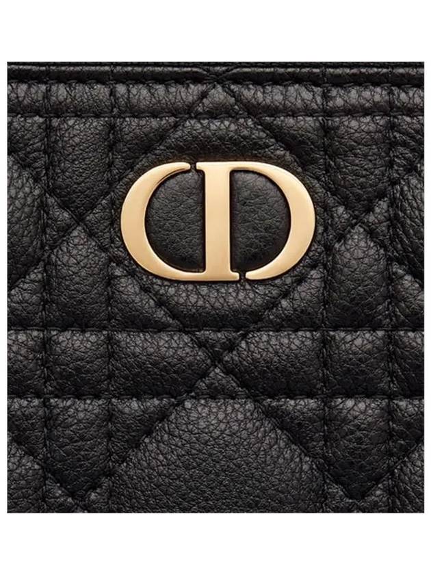 Caro Daily Supple Cannage Calfskin Large Pouch Bag Black - DIOR - BALAAN 5