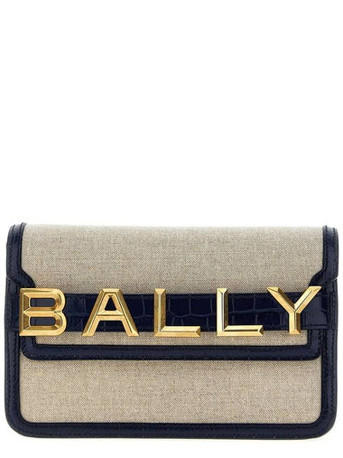 Bally Logo Leather Canvas Crossbody Bag - BALLY - BALAAN 1