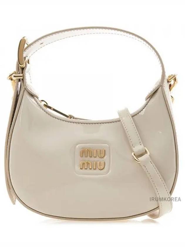 Patent Leather Hobo Shoulder Bag White - MIU MIU - BALAAN 2