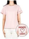 Women's Ania Big Graphic Back Print Short Sleeve T-Shirt Pink - GOLDEN GOOSE - BALAAN 2