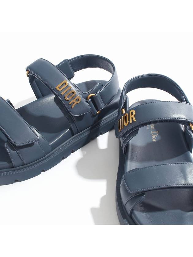 Dioract Strap Lambskin Sandals Midnight Blue - DIOR - BALAAN 5