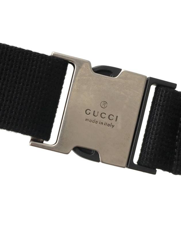 Black GG Supreme Canvas WEB Strap Jumbo Belt Bag 696031 - GUCCI - BALAAN 8